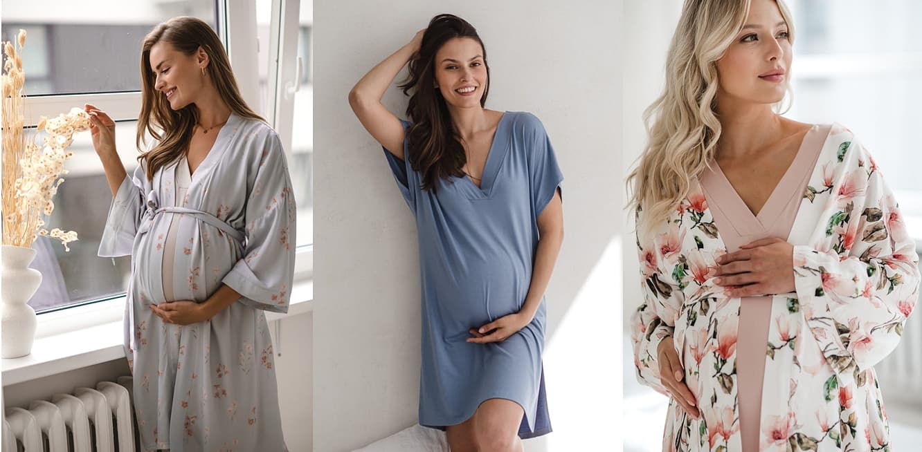 Pohodlné oblečení do porodnice – noční košilky, župany a halenky pro maminky